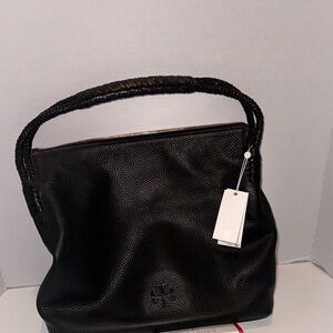 NEW WITH TAGS!!!
Authentic Tory Burch Taylor Black Leather Hobo Bag